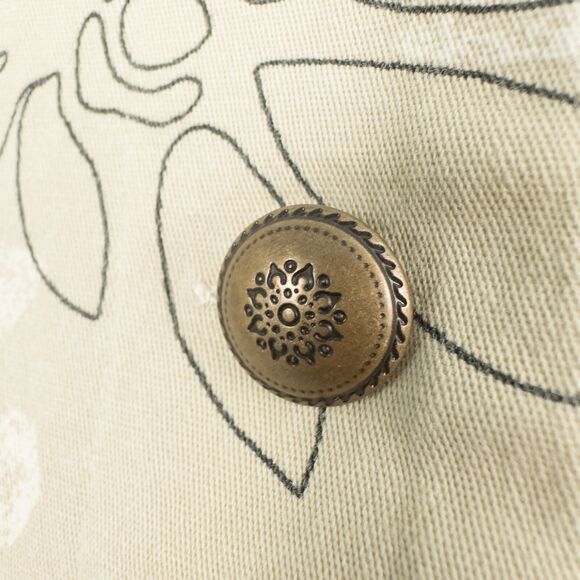 Additions by Chicos Floral Cotton Twill Button Jacket Womens 3 (XL) Khaki Beige - Picture 10 of 16